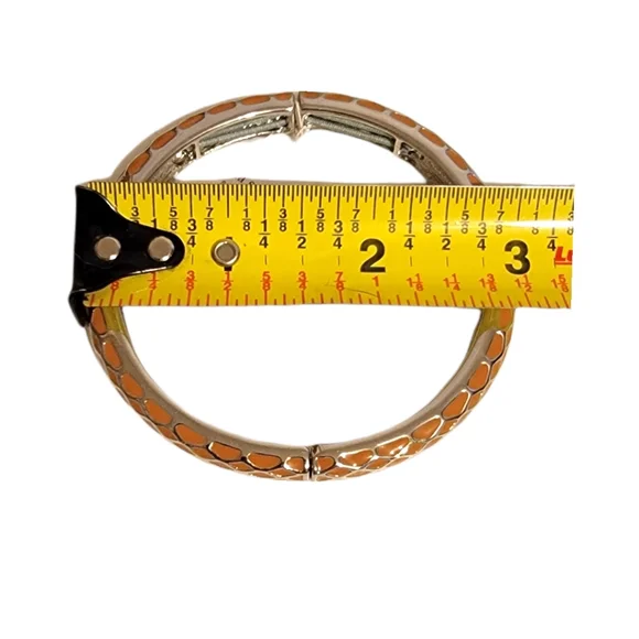 LIA SOPHIA HONEYCOMB BURNT ORANGE STRETCH BRACELET NWT - Picture 3 of 3